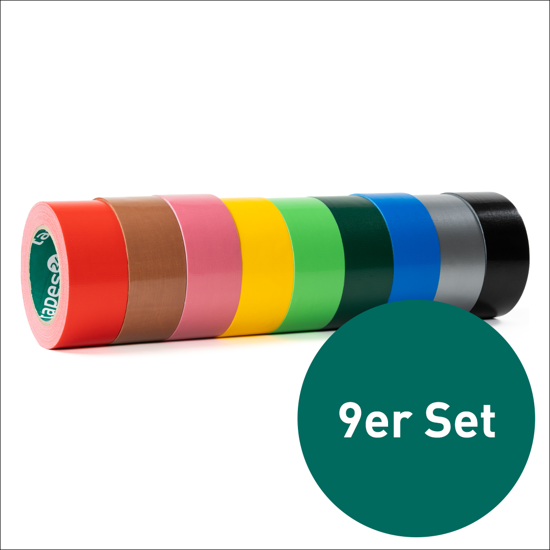 Gewebeklebeband – 9 Rollen/9 Farben