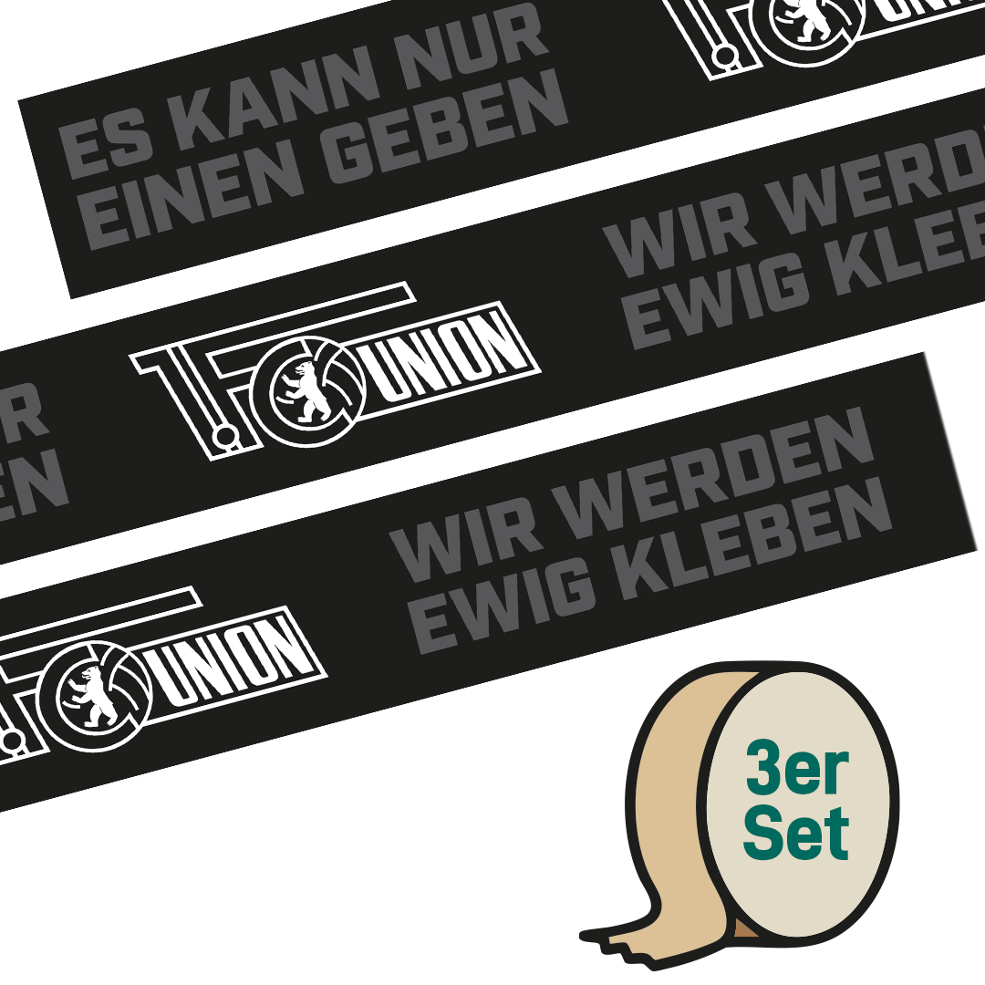 1. FC UNION Berlin Klebeband »ES KANN NUR EINEN GEBEN« 3er-Set