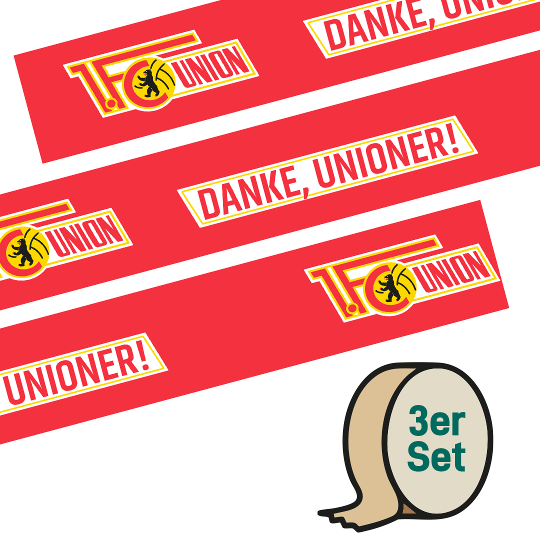 1. FC UNION Berlin Klebeband »DANKE, UNIONER!« 3er-Set